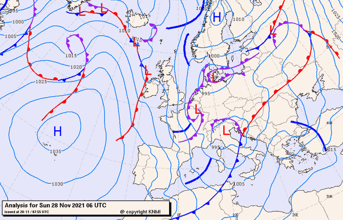 Previsioni meteo per domenica 28, lunedì 29, martedì 30 (novembre)