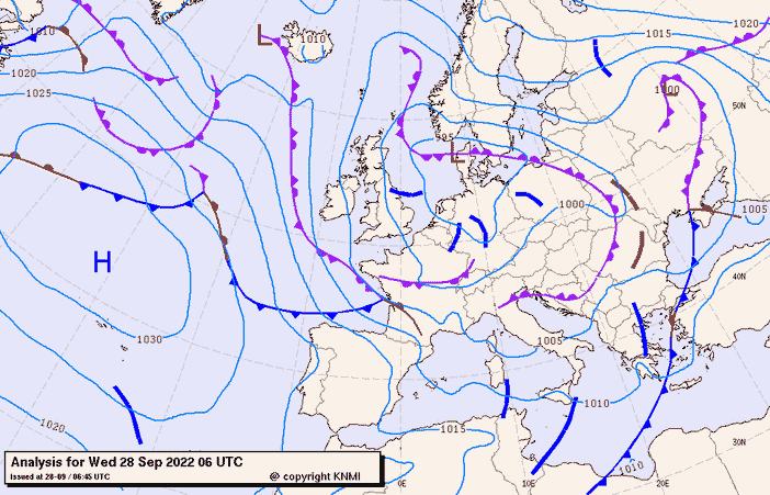 Previsioni meteo per mercoledì 28, giovedì 29, venerdì 30 (settembre)