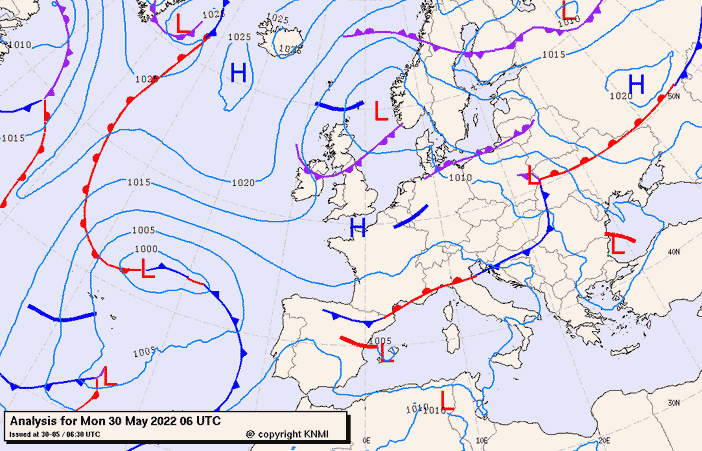 Previsioni meteo per lunedì 30, martedì 31, mercoledì 1 (maggio-giugno)