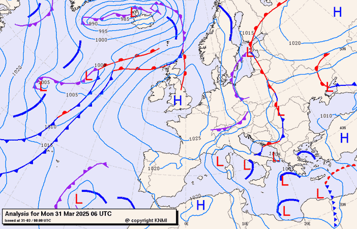 Previsioni meteo per lunedì 31, martedì 1, mercoledì 2 (marzo-aprile)