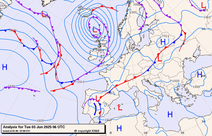 Previsioni meteo per martedì 3, mercoledì 4, giovedì 5 (giugno)