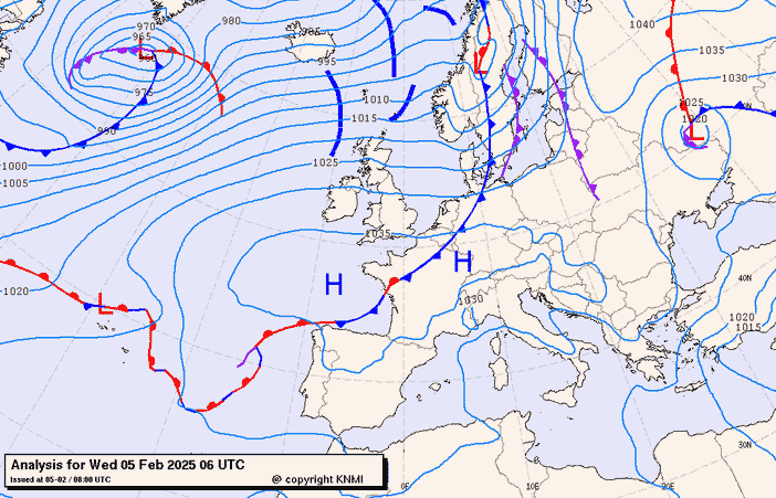 Previsioni meteo per mercoledì 5, giovedì 6, venerdì 7 (febbraio)