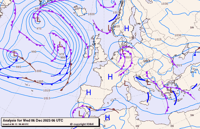 Previsioni meteo per mercoledì 6, giovedì 7, venerdì 8 (dicembre)
