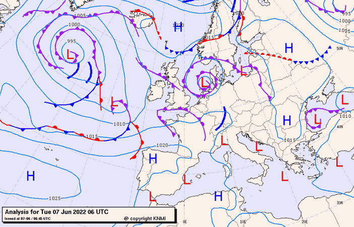 Previsioni meteo per martedì 7, mercoledì 8, giovedì 9 (giugno)