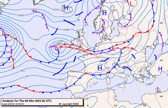 Previsioni meteo per giovedì 9, venerdì 10, sabato 11 (marzo)