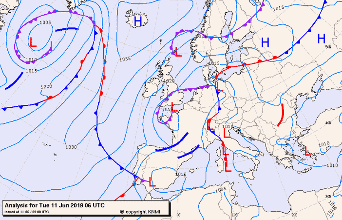 Previsioni meteo per martedì 11, mercoledì 12, giovedì 13 (giugno)