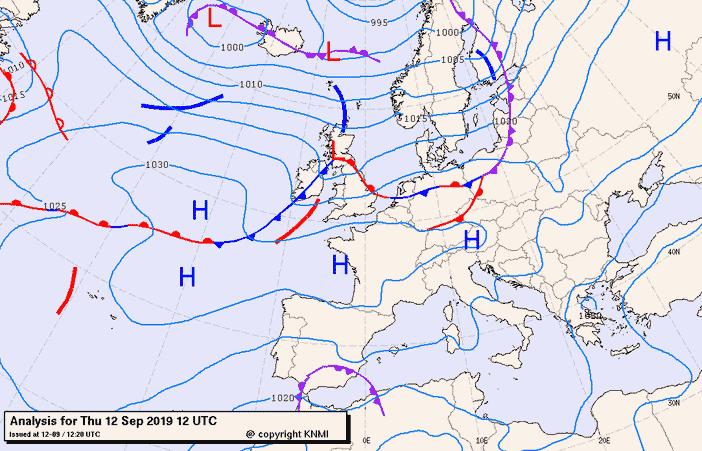 Previsioni meteo per giovedì 12, venerdì 13, sabato 14 (settembre)