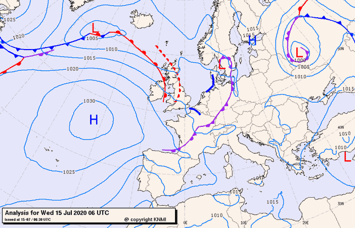 Previsioni meteo per mercoledì 15, giovedì 16, venerdì 17 (luglio)
