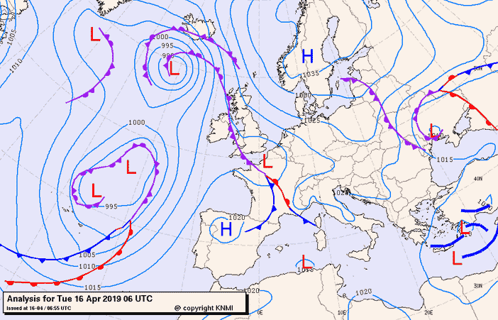 Previsioni meteo per martedì 16, mercoledì 17, giovedì 18 (aprile)