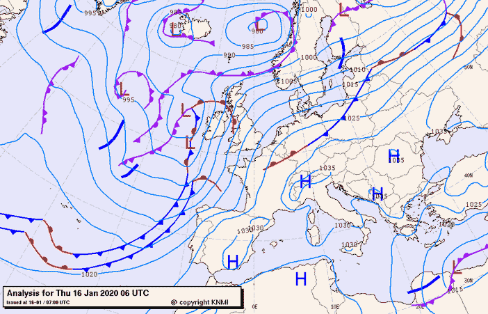 Previsioni meteo per giovedì 16, venerdì 17, sabato 18 (gennaio)