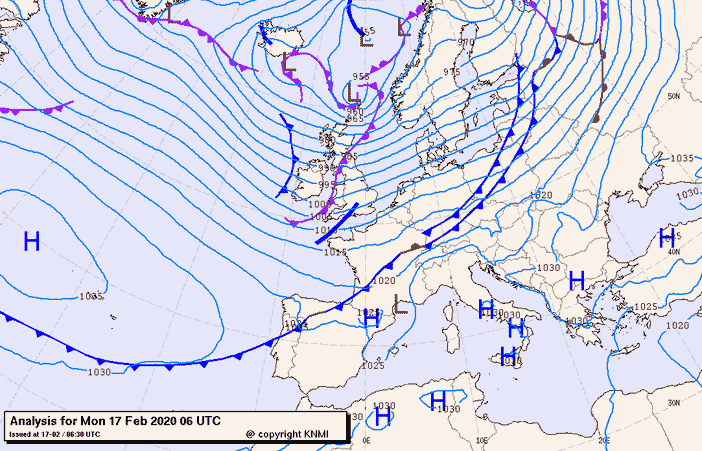 Previsioni meteo per lunedì 17, martedì 18, mercoledì 19 (febbraio)