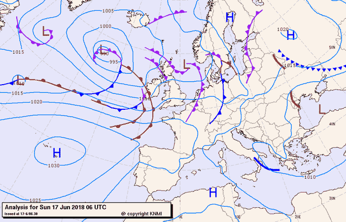 Previsioni meteo per domenica 17, lunedì 18, martedì 19 (giugno)