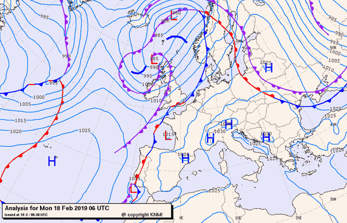 Previsioni meteo per lunedì 18, martedì 19, mercoledì 20 (febbraio)