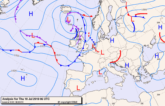 Previsioni meteo per giovedì 18, venerdì 19, sabato 20 (luglio)