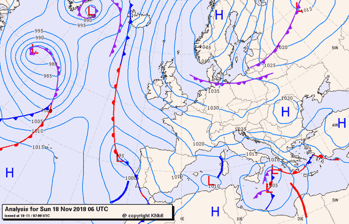 Previsioni meteo per domenica 18, lunedì 19, martedì 20 (novembre)