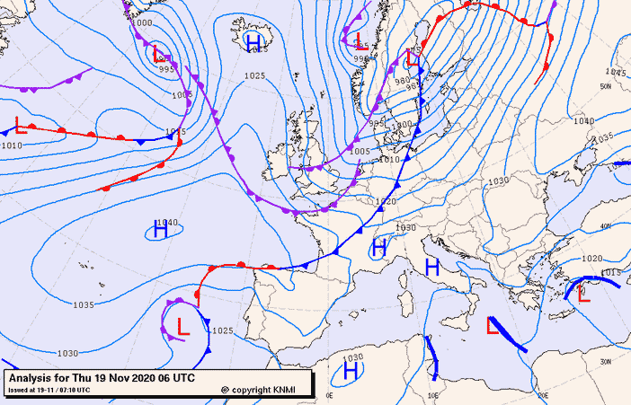Previsioni meteo per giovedì 19, venerdì 20, sabato 21 (novembre)