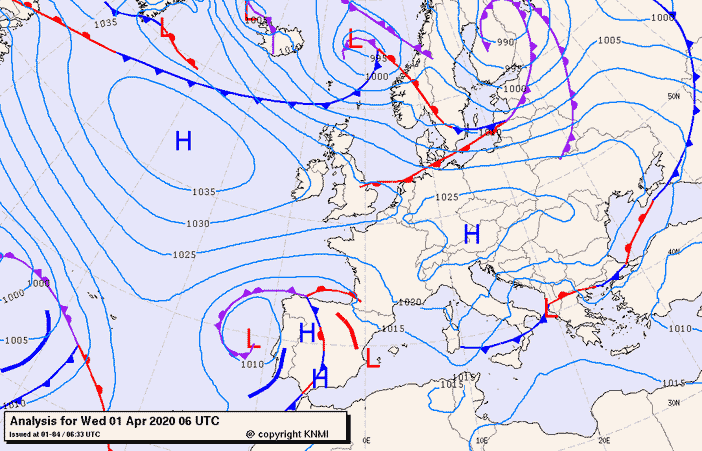Previsioni meteo per mercoledì 1, giovedì 2, venerdì 3 (aprile)