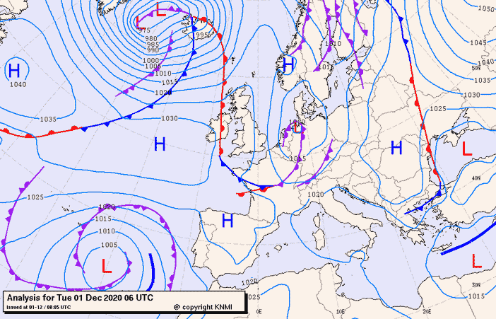Previsioni meteo per martedì 1, mercoledì 2, giovedì 3 (dicembre)