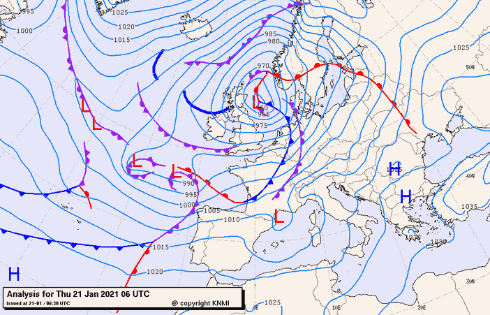 Previsioni meteo per giovedì 21, venerdì 22, sabato 23 (gennaio)