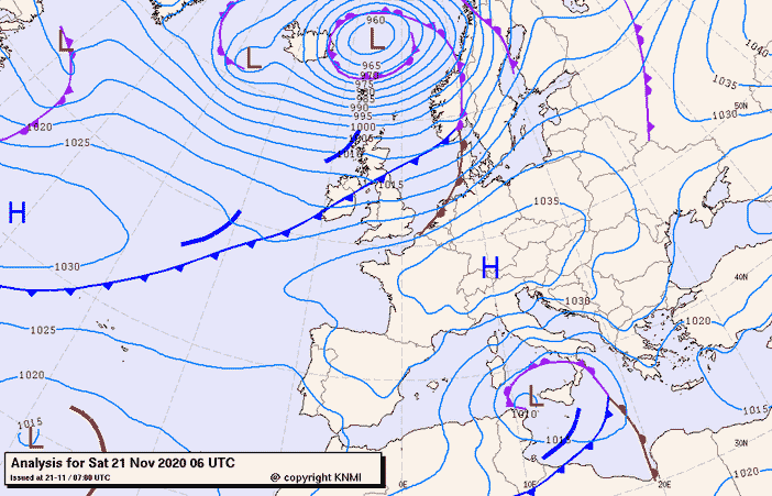 Previsioni meteo per sabato 21, domenica 22, lunedì 23 (novembre)