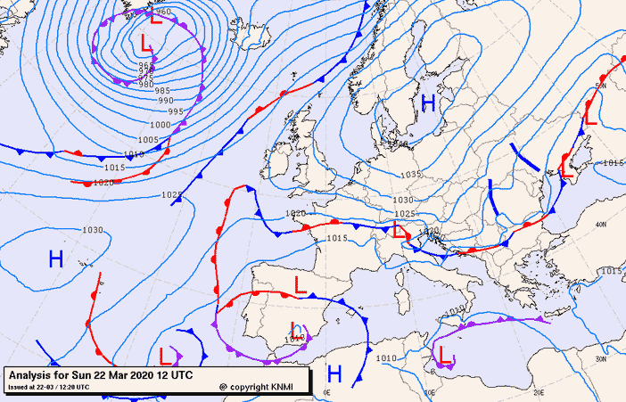 Previsioni meteo per domenica 22, lunedì 23, martedì 24 (marzo)