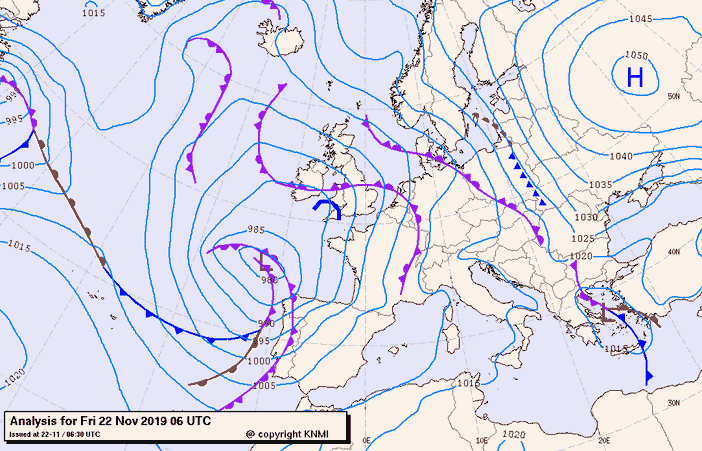 Previsioni meteo per venerdì 22, sabato 23, domenica 24 (novembre)