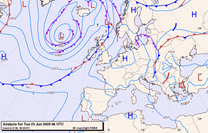 Previsioni meteo per martedì 23, mercoledì 24, giovedì 25 (giugno)