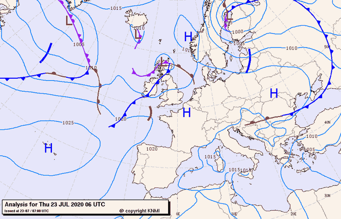 Previsioni meteo per giovedì 23, venerdì 24, sabato 25 (luglio)