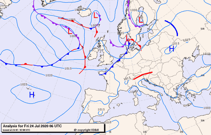 Previsioni meteo per venerdì 24, sabato 25, domenica 26 (luglio)