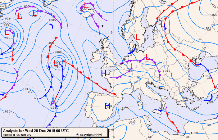Previsioni meteo per mercoledì 25, giovedì 26, venerdì 27 (dicembre)