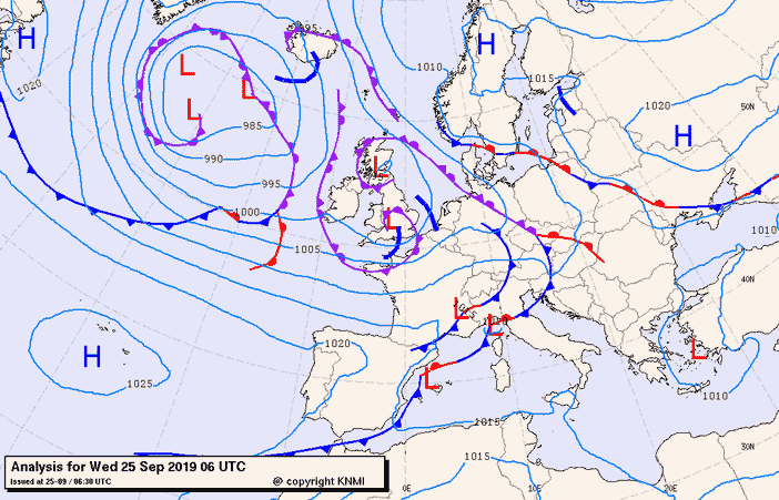 Previsioni meteo per mercoledì 25, giovedì 26, venerdì 27 (settembre)