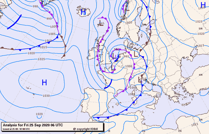 Previsioni meteo per venerdì 25, sabato 26, domenica 27 (settembre)
