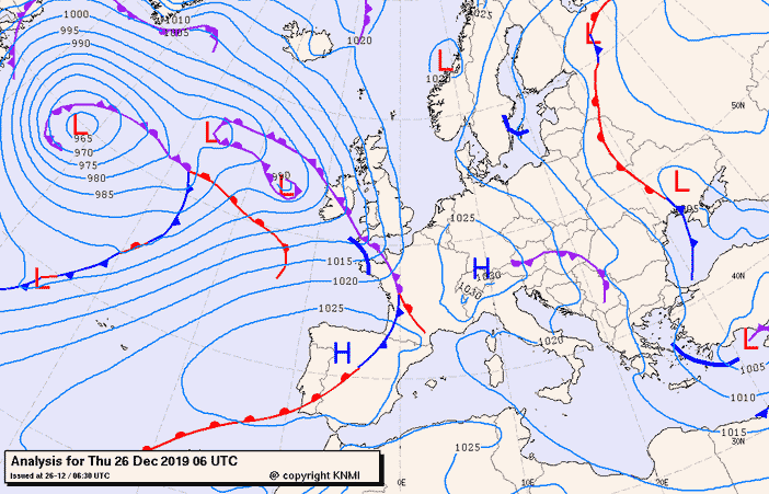 Previsioni meteo per giovedì 26, venerdì 27, sabato 28 (dicembre)