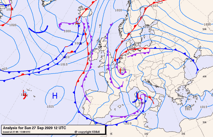 Previsioni meteo per domenica 27, lunedì 28, martedì 29 (settembre)