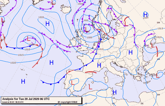Previsioni meteo per martedì 28, mercoledì 29, giovedì 30 (luglio)
