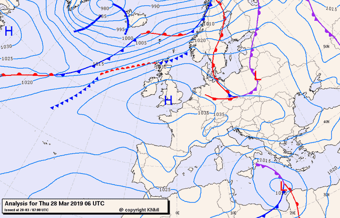 Previsioni meteo per giovedì 28, venerdì 29, sabato 30 (marzo)