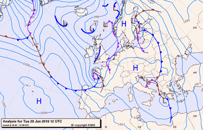 Previsioni meteo per martedì 29, mercoledì 30, giovedì 31 (gennaio)