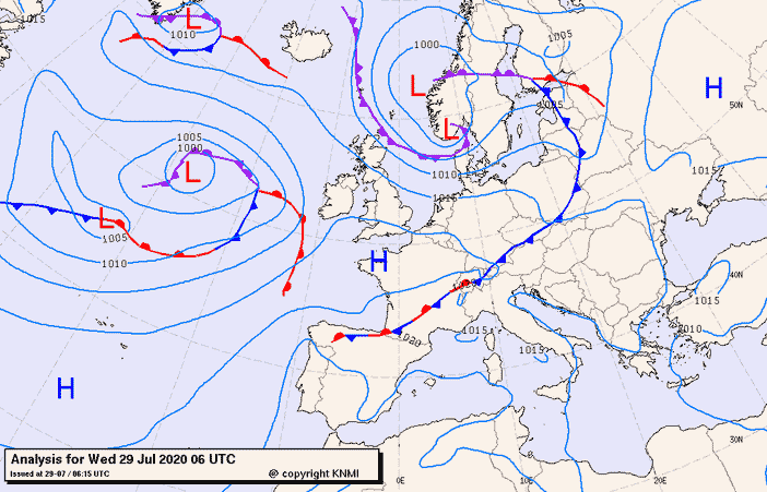 Previsioni meteo per mercoledì 29, giovedì 30, venerdì 31 (luglio)