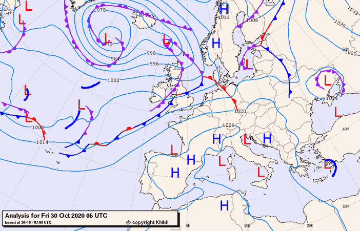 Previsioni meteo per venerdì 30, sabato 31, domenica 1 (ottobre-novembre)
