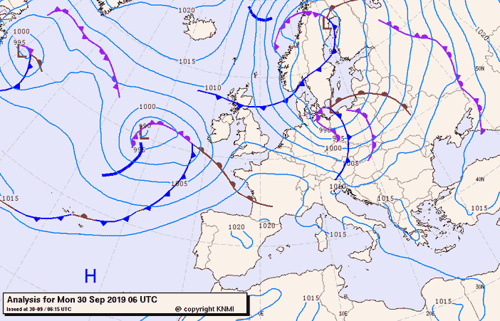 Previsioni meteo per lunedì 30, martedì' 1, mercoledì 2 (settembre-ottobre)