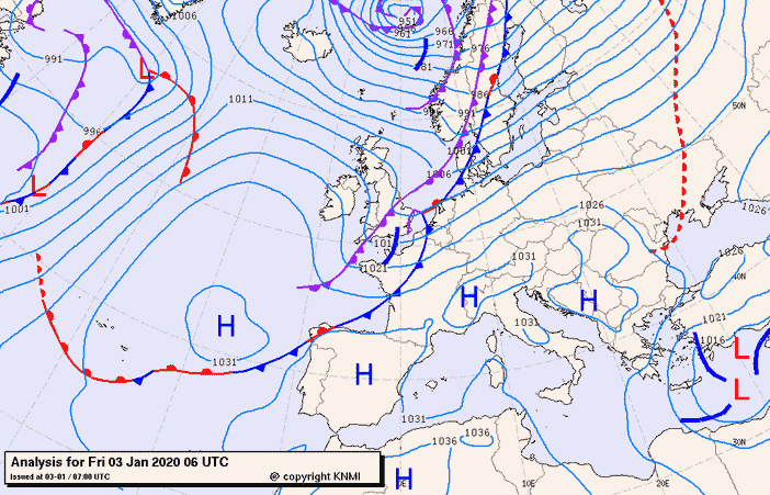 Previsioni meteo per venerdì 3, sabato 4, domenica 5 (gennaio)