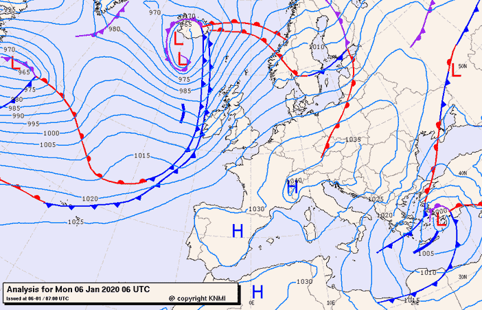 Previsioni meteo per lunedì 6, martedì 7, mercoledì 8 (gennaio)
