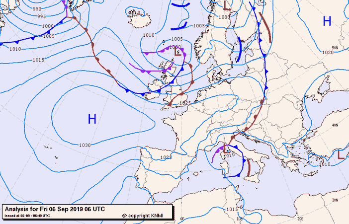 Previsioni meteo per venerdì 6, sabato 7, domenica 8 (settembre)