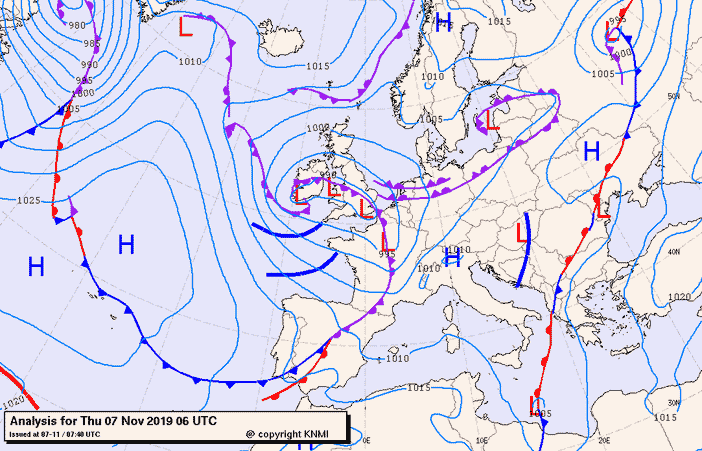 Previsioni meteo per giovedì 7, venerdì 8, sabato 9 (novembre)