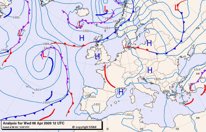 Previsioni meteo per mercoledì 8, giovedì 9, venerdì 10 (aprile)