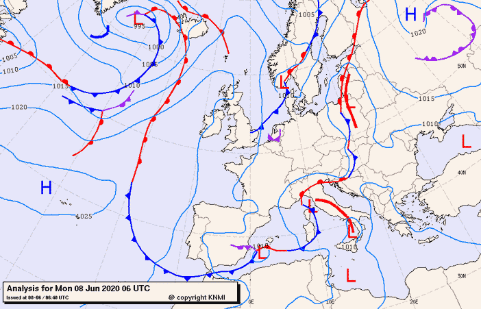 Previsioni meteo per lunedì 8, martedì 9, mercoledì 10 (giugno)