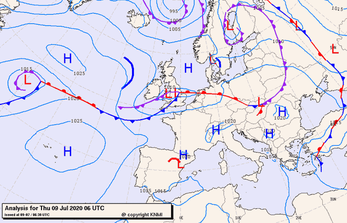 Previsioni meteo per giovedì 9, venerdì 10, sabato 11 (luglio)