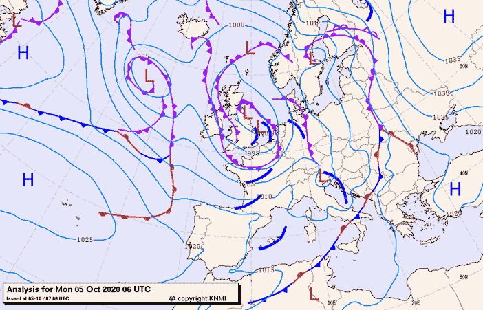 Previsioni meteo per lunedì 5, martedì 6, mercoledì 7 (ottobre)