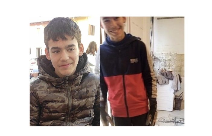 Andrei, scomparso lo scorso giovedì: nella seconda foto la felpa a due colori che indossava