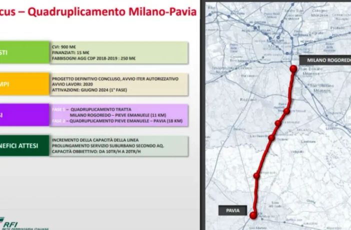 Quadruplicamento Milano-Pavia: Regione, via a gara da 189 milioni
